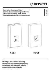 Kospel KDE3 Montage- Und Betriebsanleitung