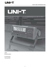Uni-T UT803 Betriebsanleitung