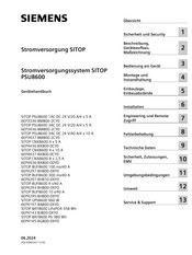 Siemens SITOP CNX8600 4 x 10 A 6EP4437-8XB00-0CY0 Gerätehandbuch