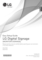 LG 55LV75A Anleitung Für Schnelle Einrichtung