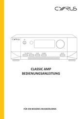 Cyrus CLASSIC AMP Bedienungsanleitung