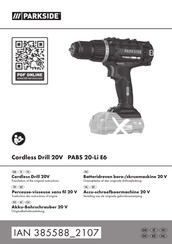Parkside 385588 2107 Originalbetriebsanleitung
