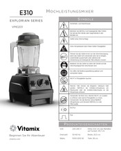 Vitamix E310 Bedienungsanleitung