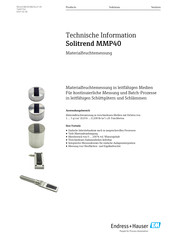 Endress+Hauser Solitrend MMP40 Technische Information