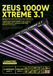 Lumatek ZEUS 1000W XTREME PPFD CO2 Gebrauchsanweisung