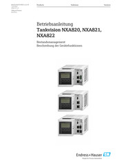 Endress+Hauser Tankvision NXA820 Betriebsanleitung