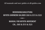 Miyota JS05 Bedienungsanleitung