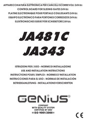 Genius JA481C Betriebsanleitung - Installationsvorschriften