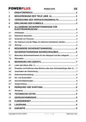 Varo POWERPLUS POWC1070 Bedienungsanleitung
