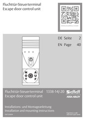 Assa Abloy effeff 1338-14 Installations- Und Montageanleitung