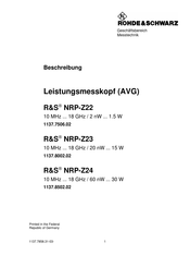 Rohde & Schwarz NRP-Z24 Beschreibung