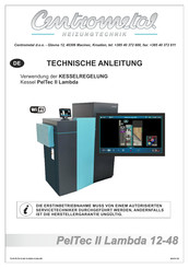 Centrometal PelTec II Lambda 18 Technische Anleitung