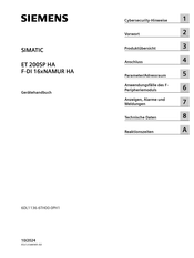 Siemens SIMATIC  ET 200SP HA Gerätehandbuch