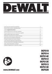 DeWalt DCF512 Bersetzung Der Originalanweisungen