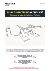 Kromer Aachen X40 Kurzanleitung Zur Installation