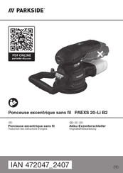 Parkside 472047 2407 Originalbetriebsanleitung