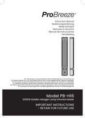 ProBreeze PB-H16 Bedienungsanleitung