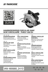Parkside PHKS 1350 E4 Bedienungsanleitung Und Originalbetriebsanleitung