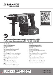 Parkside Performance PKHAP 20-Li D4 Originalbetriebsanleitung