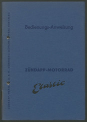 Zundapp Elastic 1954 Gerätebeschreibung Und Bedienungsanweisung