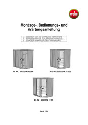 Weka 508.2014.00.00E Montage-, Bedienungs- Und Wartungsanleitung