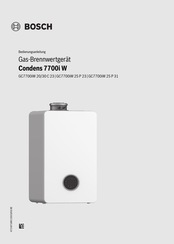 Bosch Condens 7700i W Bedienungsanleitung