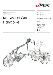 Hase Bikes Kettwiesel One Gebrauchsanweisung