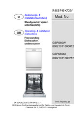 Respekta GSPS60W Bedienungs- & Installationsanleitung