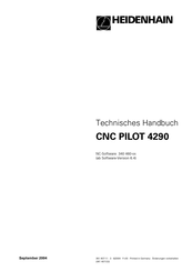 HEIDENHAIN CNC Pilot 4290 Technisches Handbuch