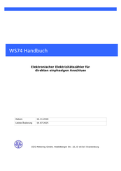 DZG Metering WS74 Handbuch