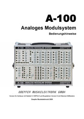 DOEPFER SYSTEM A - 100 Bedienungshinweise