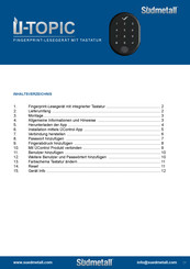 Südmetall U-TOPIC Bedienungsanleitung