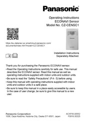 Panasonic ECONAVI CZ-CENSC1 Bedienungsanleitung