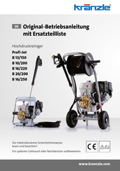 Kranzle B 20/200 Original-Betriebsanleitung Mit Ersatzteilliste