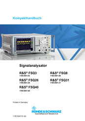 Rohde & Schwarz FSQ3 Kompakthandbuch