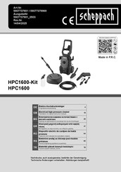 Scheppach HPC1600-Kit Originalbetriebsanleitung