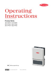 Fronius Verto 15.0 Plus Bedienungsanleitung