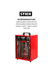 STIER 904472 Betriebsanleitung