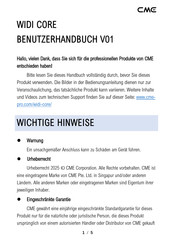 CME WIDI CORE Benutzerhandbuch