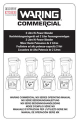 Waring commercial MX Serie Bedienungsanleitung