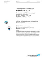 Endress+Hauser Cerabar PMP51B Technische Information