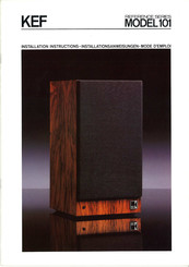 KEF Reference serie Installationsanweisungen