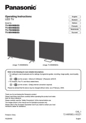 Panasonic TV-55W95BEG Bedienungsanleitung