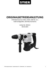 STIER 905315 Originalbetriebsanleitung