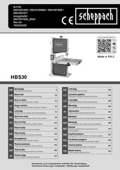 Scheppach HBS30 Originalbetriebsanleitung