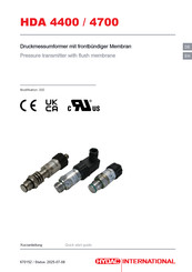 HYDAC HDA 4700 Kurzanleitung