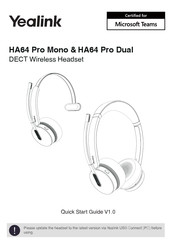 Yealink HA64 Pro Mono Schnellstartanleitung