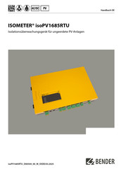 Bender ISOMETER isoPV1685RTU Handbuch