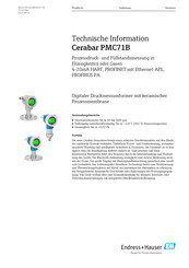 Endress+Hauser Cerabar PMC71B Technische Information