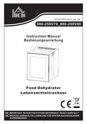 Homcom 800-259V70 Bedienungsanleitung